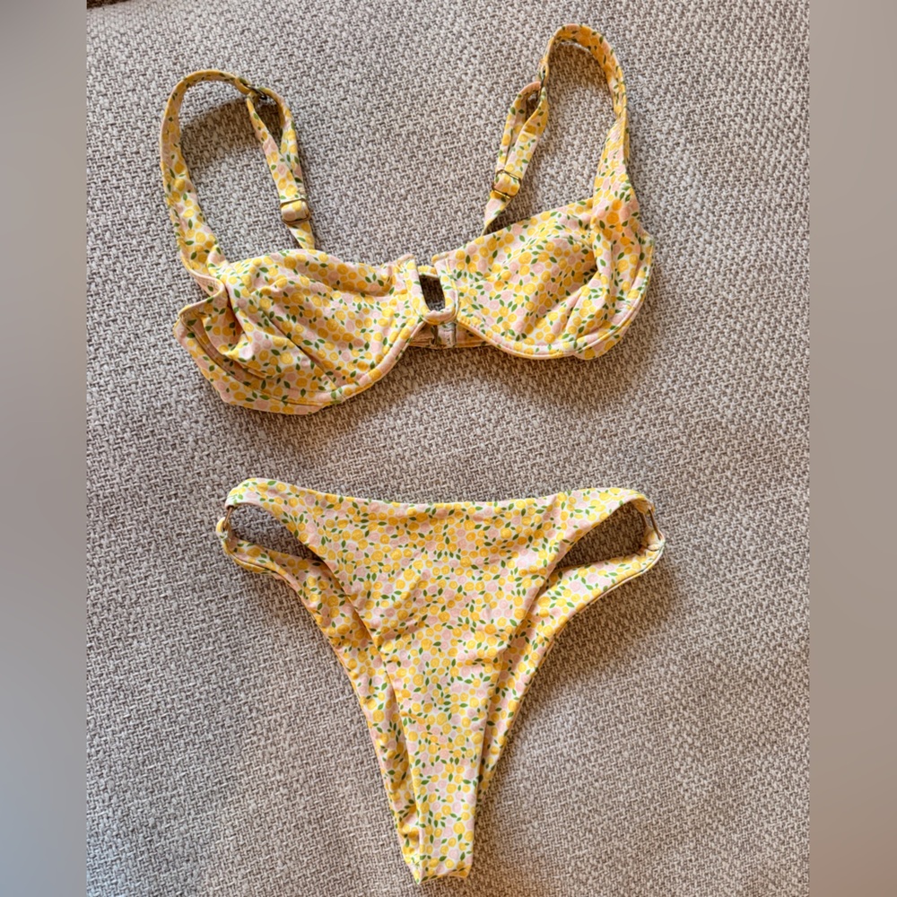 Lahana yellow floral bikini